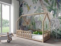 Łóżko domek drewniany ANTOŚ 160x80 - drewno sosnowe!