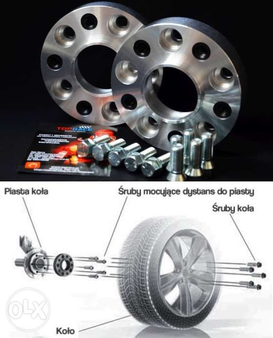 FLANSZE DYSTANSOWE do poszerz osi Audi VW BMW 15,20,25,30mm NOWE! 24h