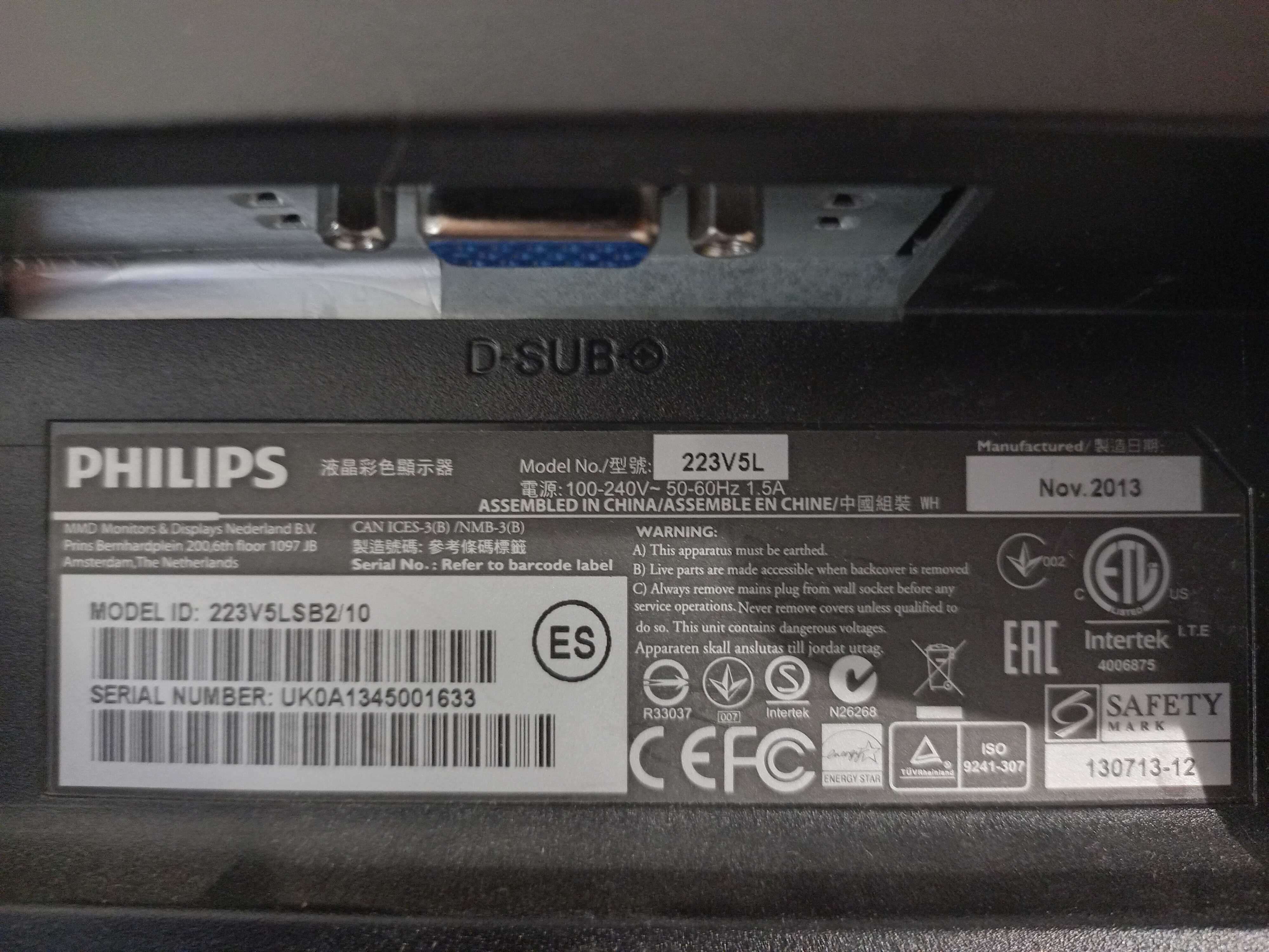 Monitor Philips 223V5L