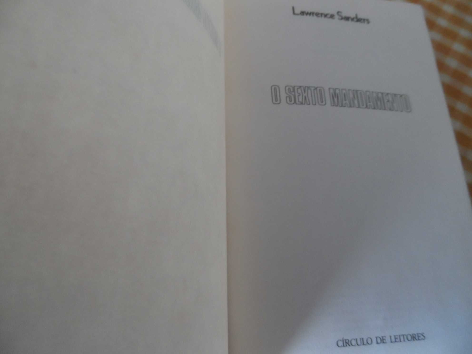Três livros de Lawrence Sanders  -  Usados, em bom estado