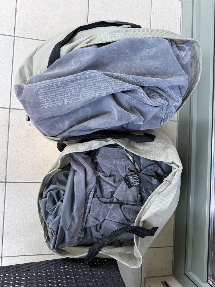 2 materace dmuchane z wbudowana pompka elektryczną160x200 wysokie