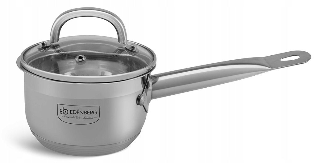 solidny rondel stalowy grube dno miarka śr.14cm. / 1,3l edenberg