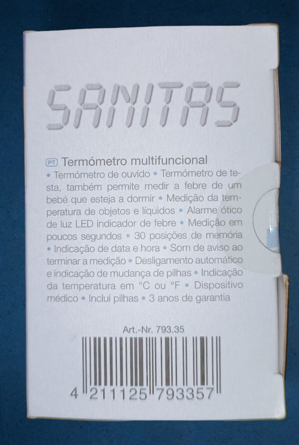 Sanitas • Termómetro Multifuncional Digital (Modelo'SFT79')