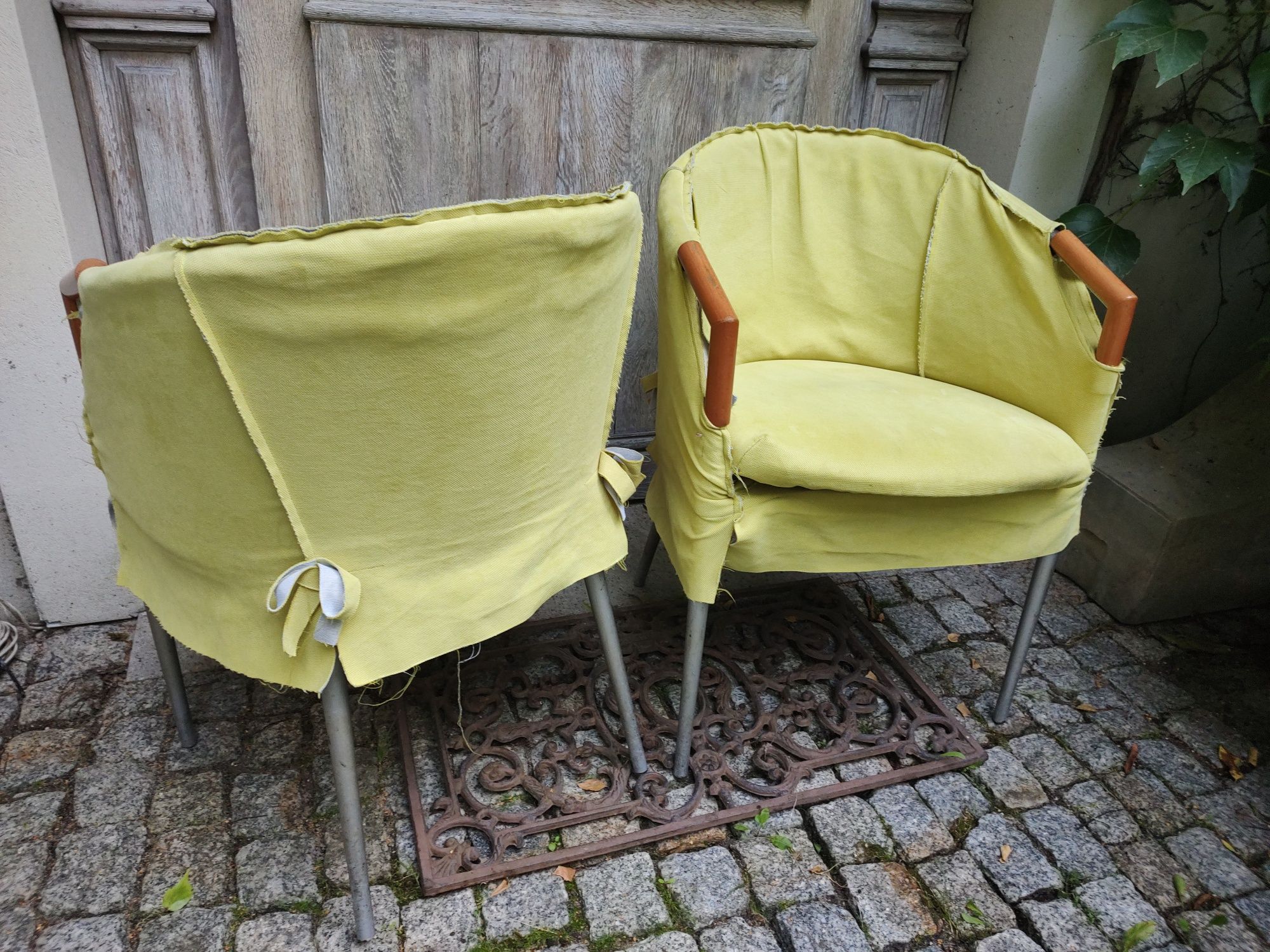 Fotele tarasowe żółte