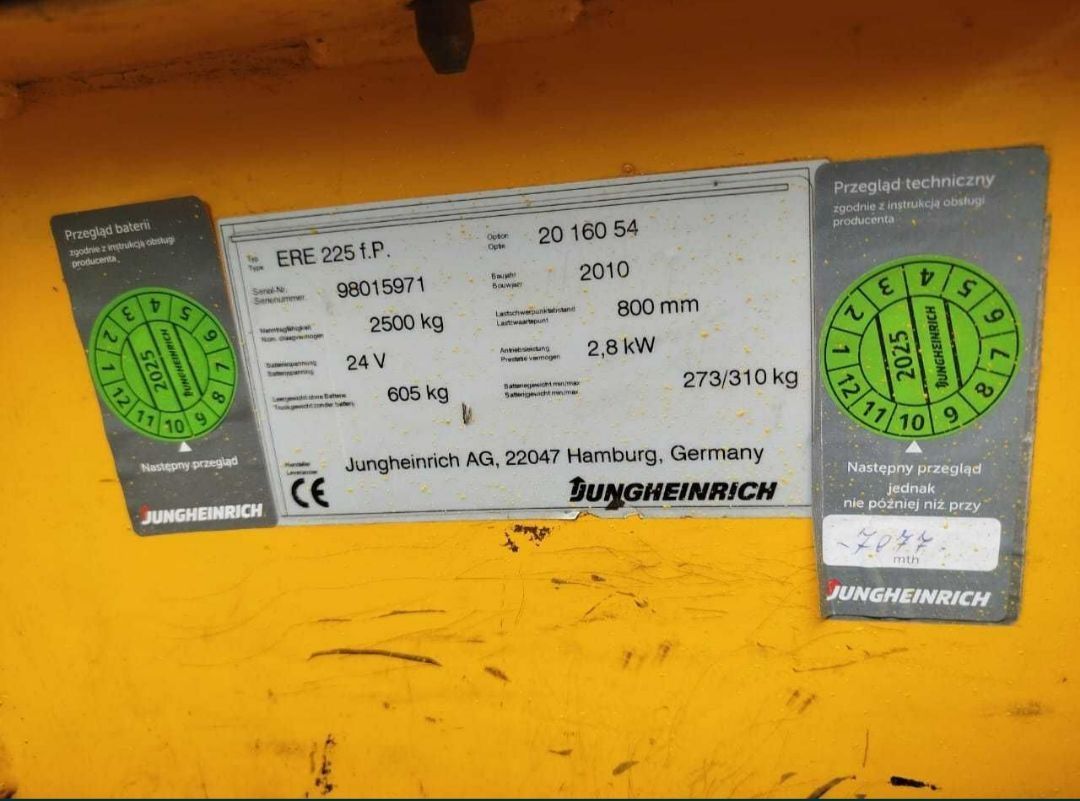 Wózek z platformą Jungheinrich ERE 225 - 1600mm Bateria: z 2021 roku