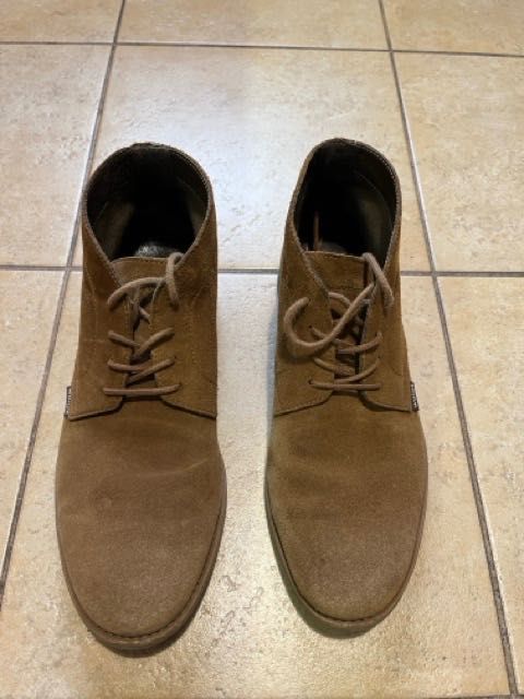 Trzewiki męskie zamszowe brązowe 40