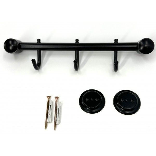 Wieszak 3-hakowy ANDEX Classic 007NG czarny