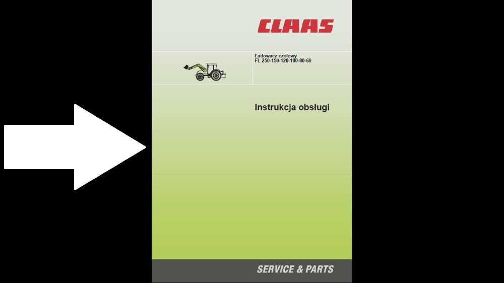 CLAAS Ładowacz czołowy FL 250‑150‑120‑100‑80‑60 instrukcja obsługi PL