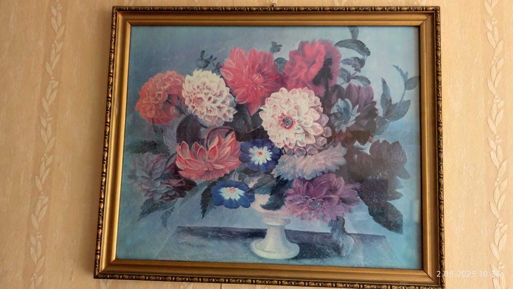 Obraz w zdobionej ramie - Kwiaty