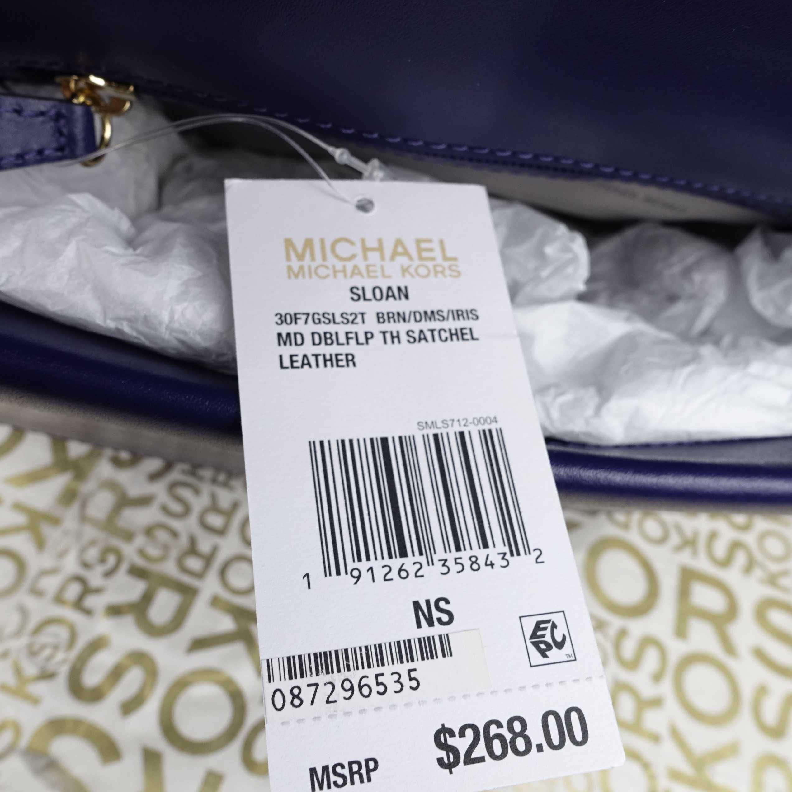 Шкіряна сумка Michael Kors sloan medium damson Майкл Корс оригінал