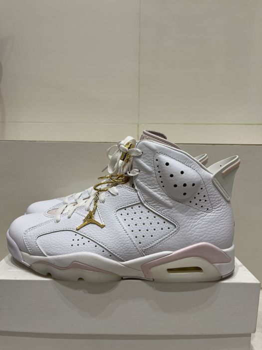 Белые кроссовки Nike Air Jordan 6 Retro Gold Hoops
