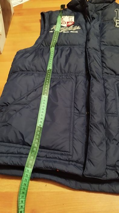 Мужской синий пуховой жилет CAMP DAVID, L