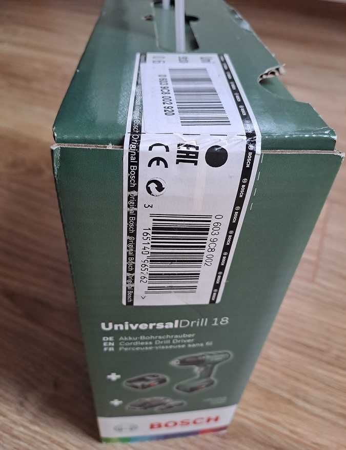 Wkrętarka akumulatorowa Bosch UniversalDrill 18V, 2 akumulatory