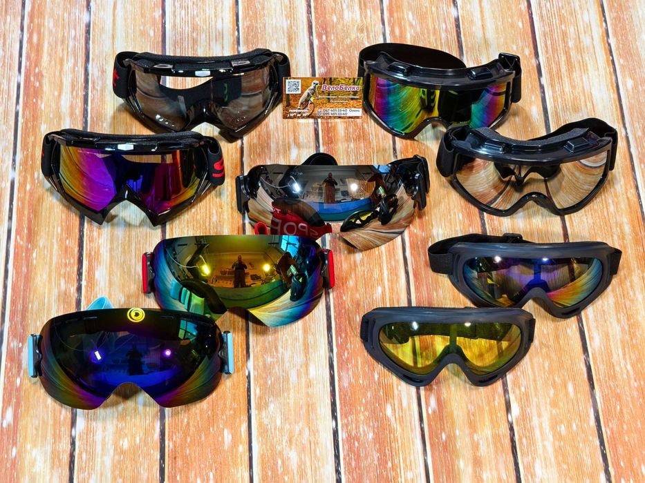 Окуляри зимові, лижні окуляри, очки для сноуборда. Захисна маска