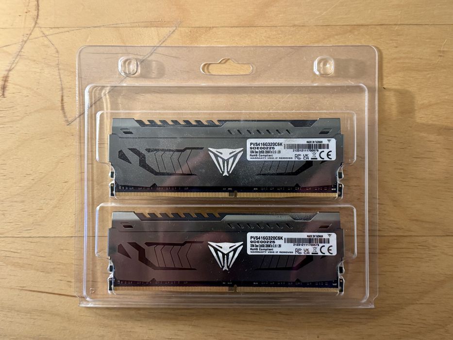 Patriot Viper Steel 16GB (2x8GB) DDR4 3200MHz CL16 – sprawne, używane