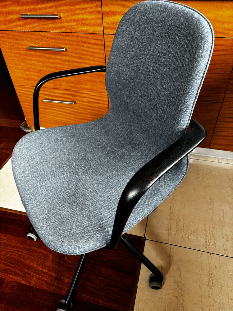 Krzesło biurkowe fotel LANGFJALL ikea niebieskie czarne