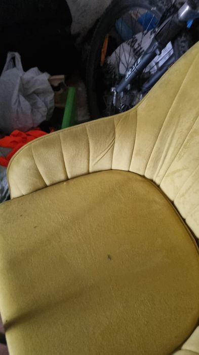 Krzesło obrotowe, żółte