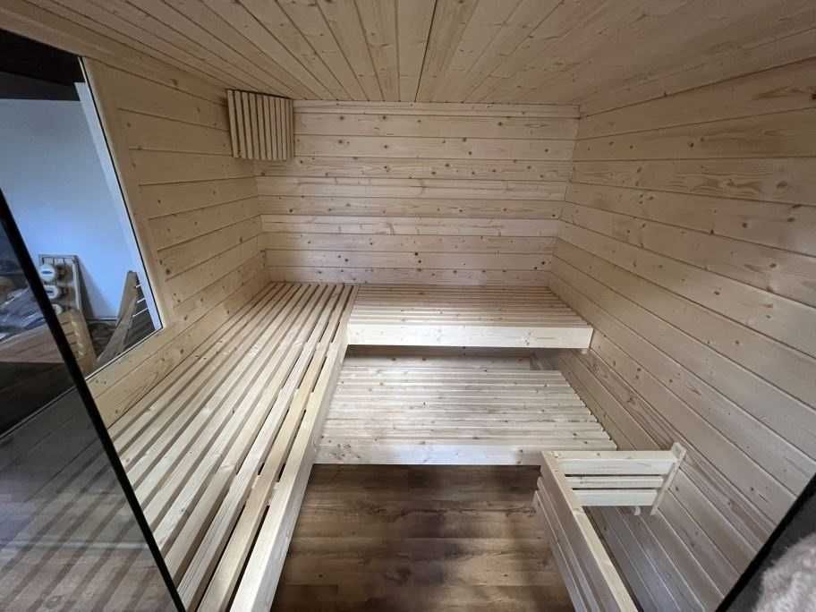 Przeszklona Sauna Wewnętrzna 6 osobowa Polska Produkcja