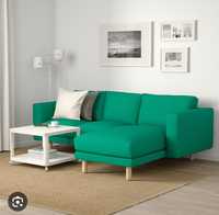 Nowa 1/2 ceny Sofa 3 os. z leżanką NORSBORG z Ikea wymienne pokrycie