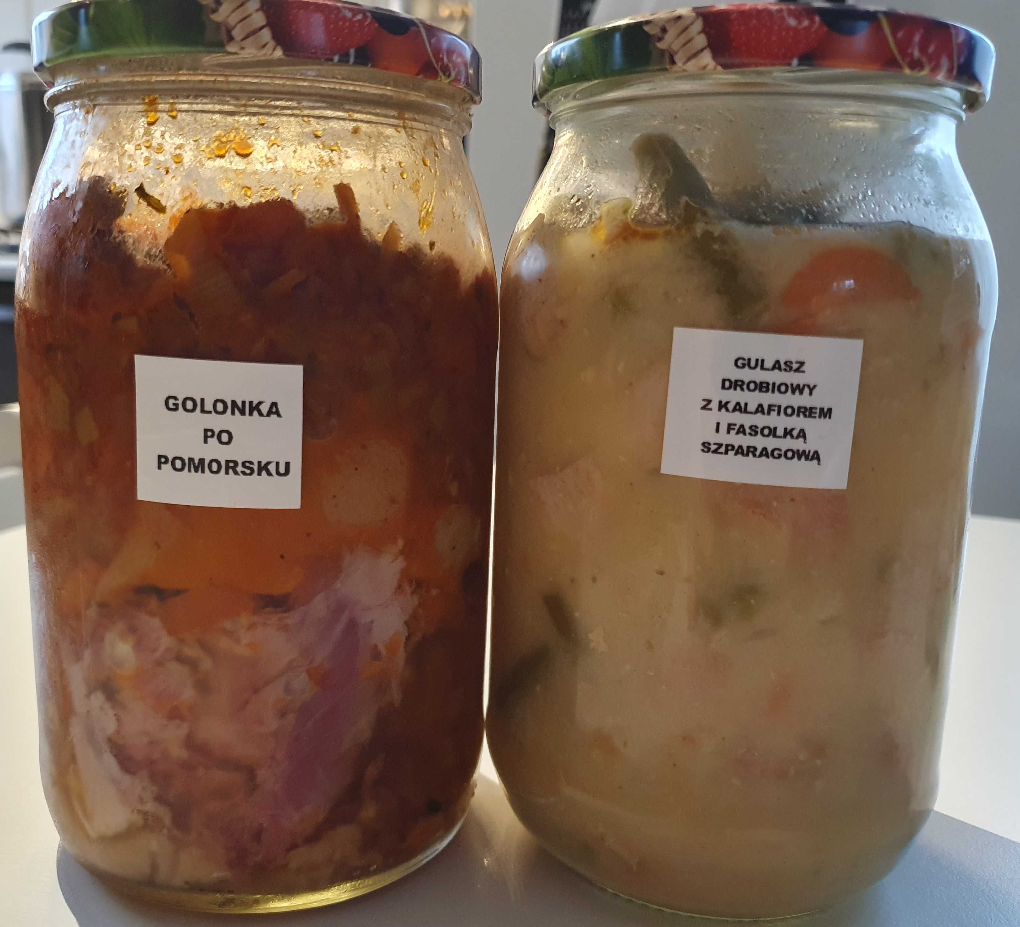 Pakiet 14x0,9 l dań obiadowych weków w słoikach z wysyłką paczka termo