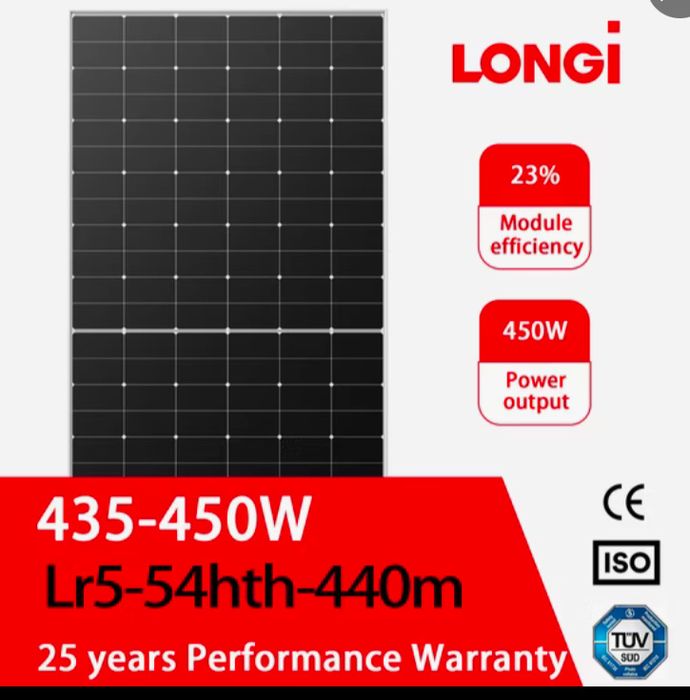 Сонячна панелі. Longi 435 w