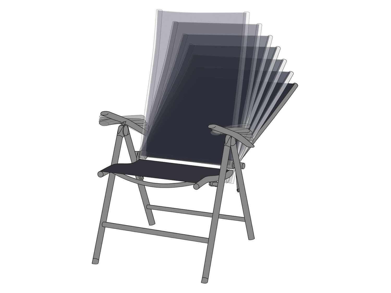 Krzesło Leżak ogrodowe Florabest składane Antracyt
