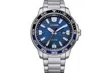 Zegarek męski Citizen Diver Eco-Drive unikatowa tarcza niebieskie fale