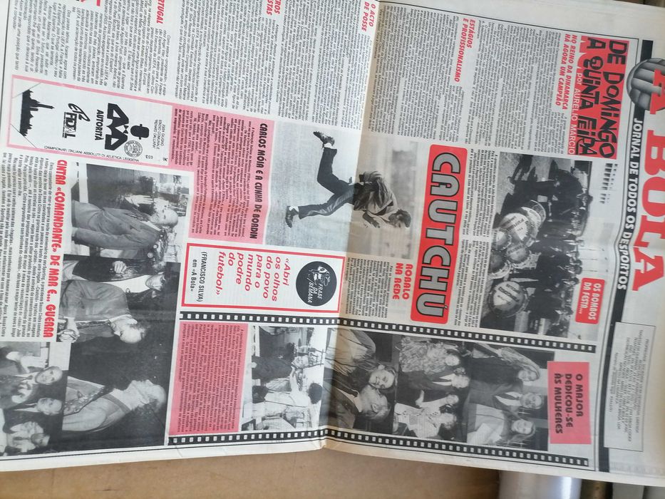 Jornal A Bola BENFICA/João Pinto Contratado ao Boavista 1992