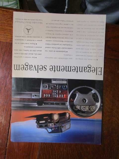 FOLHETO promocional Mercedes Jeep 300 GD 350 GD 300 GE