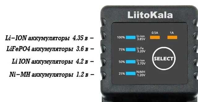 LiitoKala Lii-100 зарядное устройство для АКБ Режим Power Bank