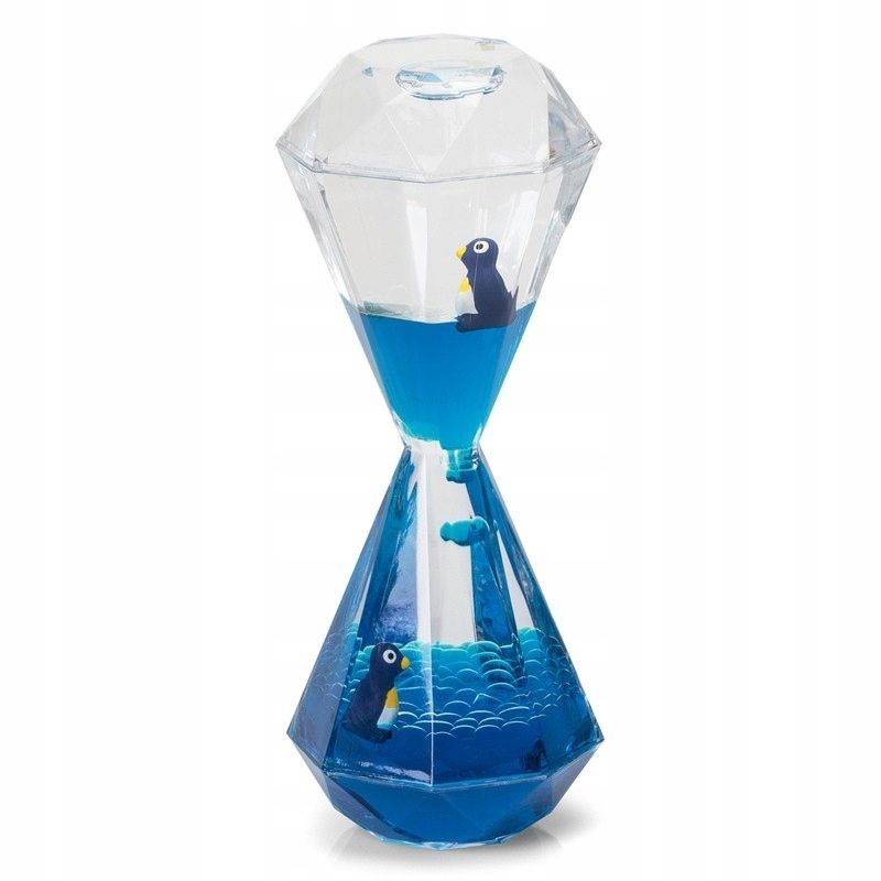 Wodna Klepsydra Z Pingwinami Pingwinkami 13Cm Timer Minutnik Pingwiny