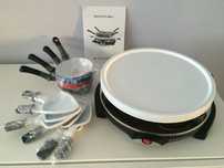NOWY Zestaw do raclette z płytą grillową