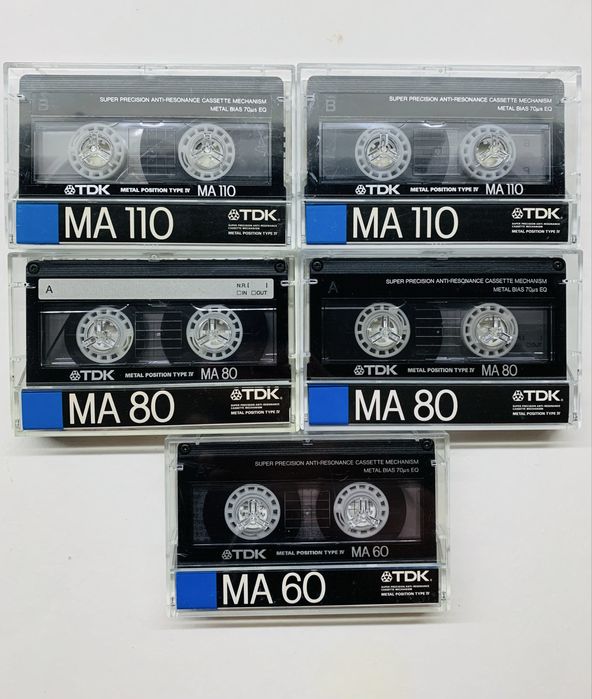 Аудіокасети TDK MA 60, 80, 110