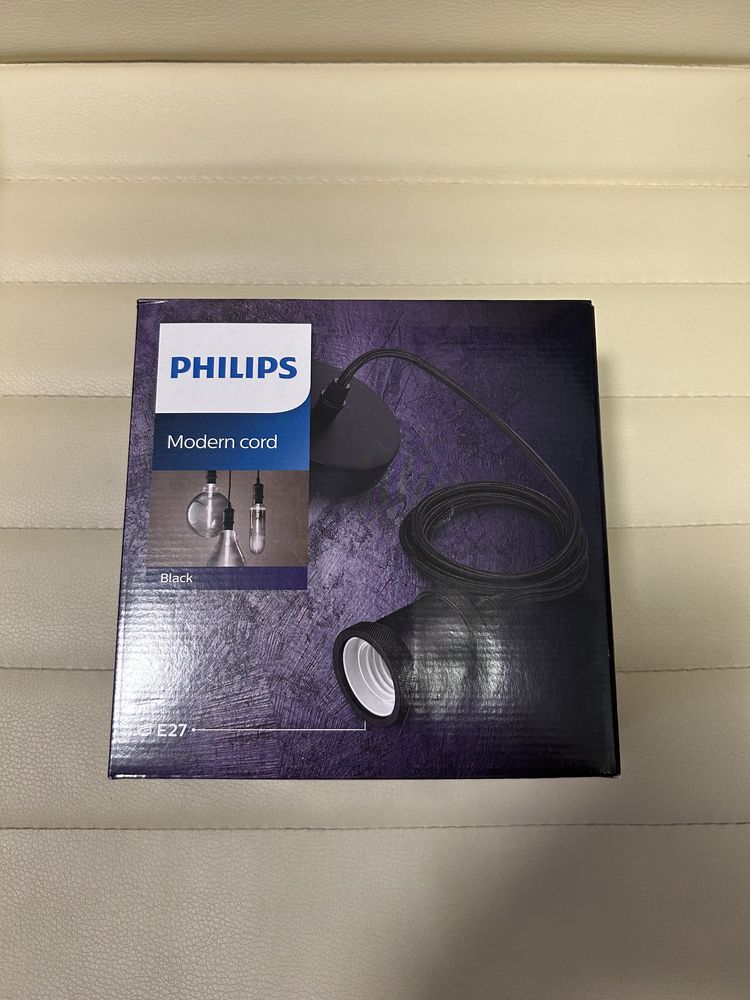 Philips Modern Cord żyrandol Vintage oprawa E27 czarny