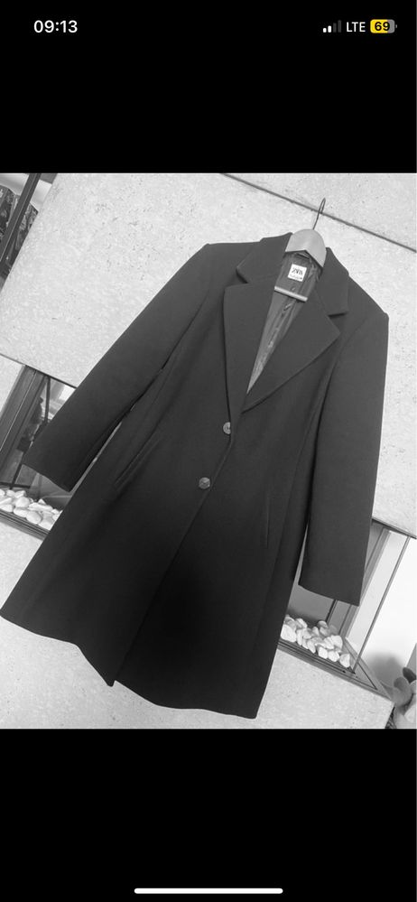 Jesienny jesień Płaszcz Zara oversize L jak nowy