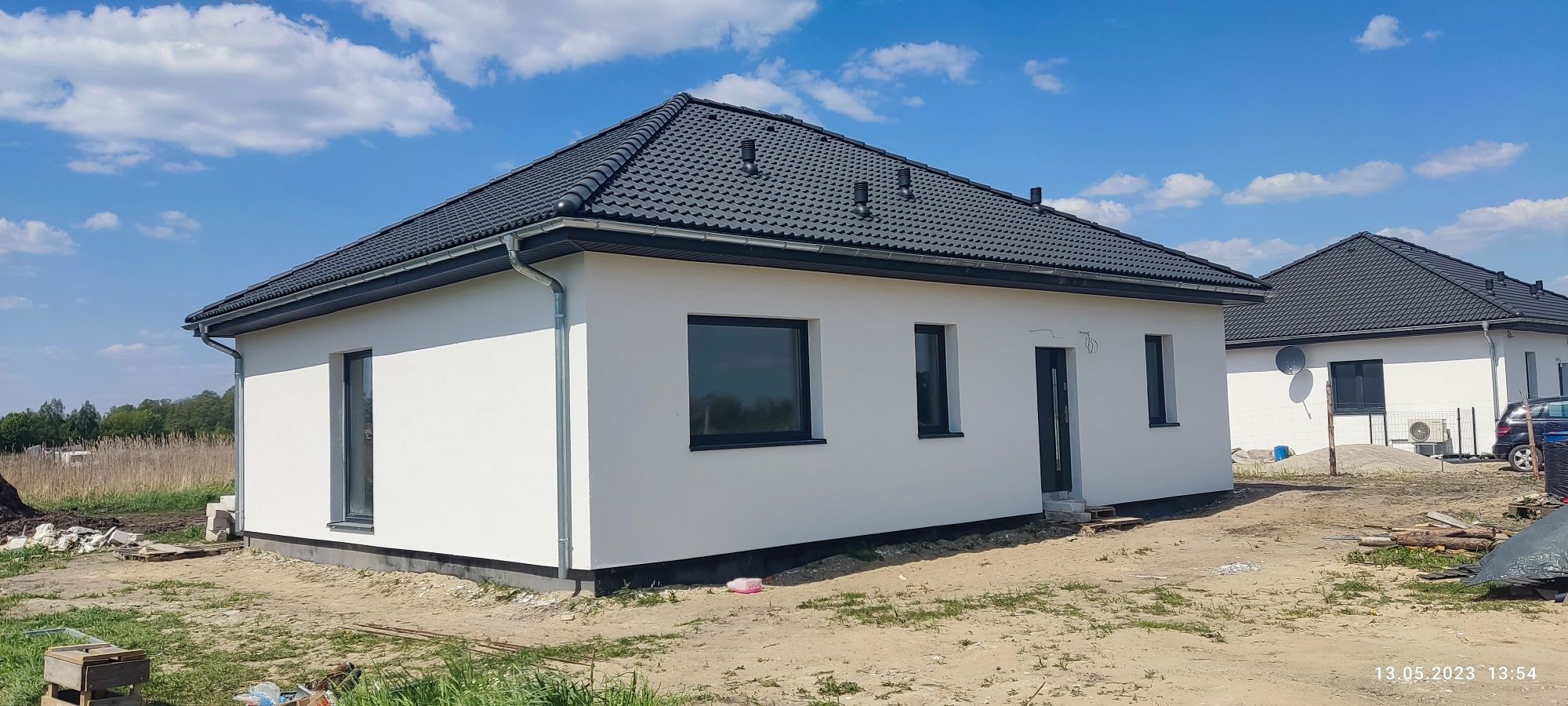 Nowy wolnostojący dom z pompą ciepła Janczewo 106m2 Deweloperski