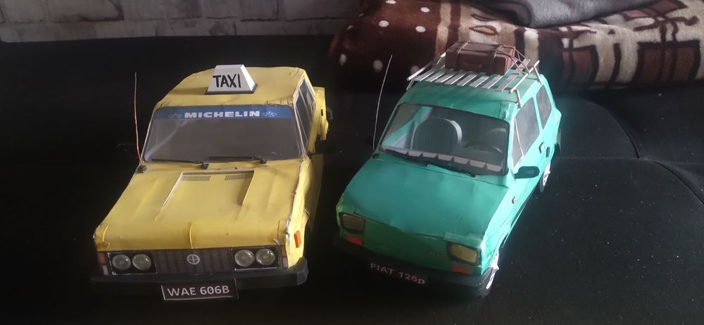 Modele kartonowe dwa fiaty