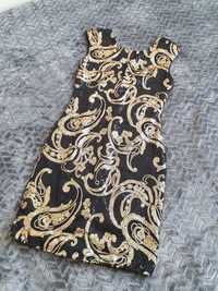 Sukienka mini czarno- złota