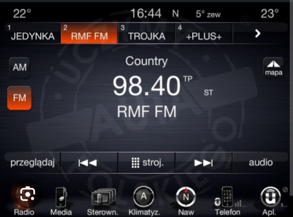 Polskie menu język Uconnect8 dodge jeep chrysler