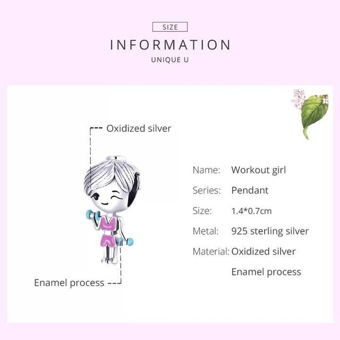 Manufaktura Łącka Zawieszka charms sport siłownia srebro 925 gratisy