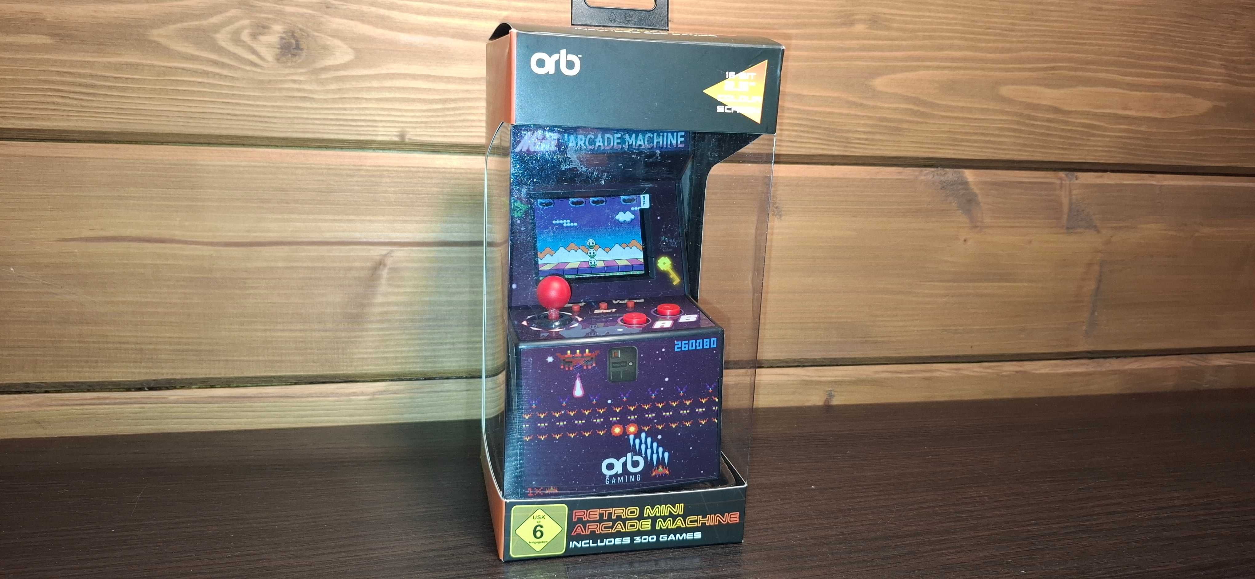 ORB Retro Mini Arcade Machine - 300 Gier - Mini Automat Arcade z Grami