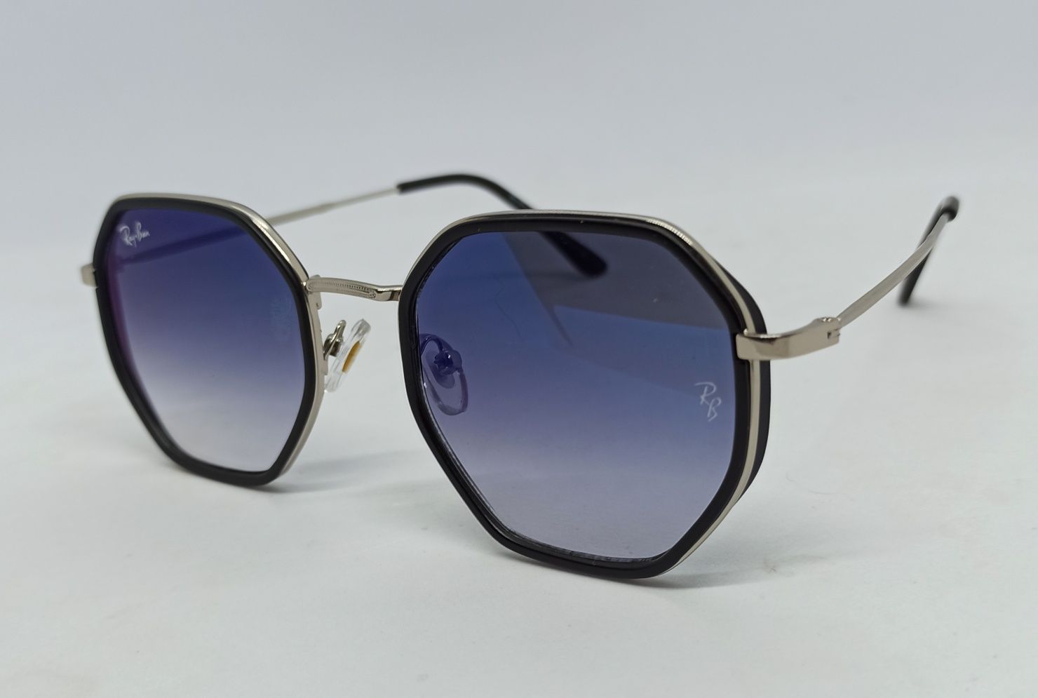 Ray Ban очки унисекс сине фиолетовый градиент с зеркалным напылением
