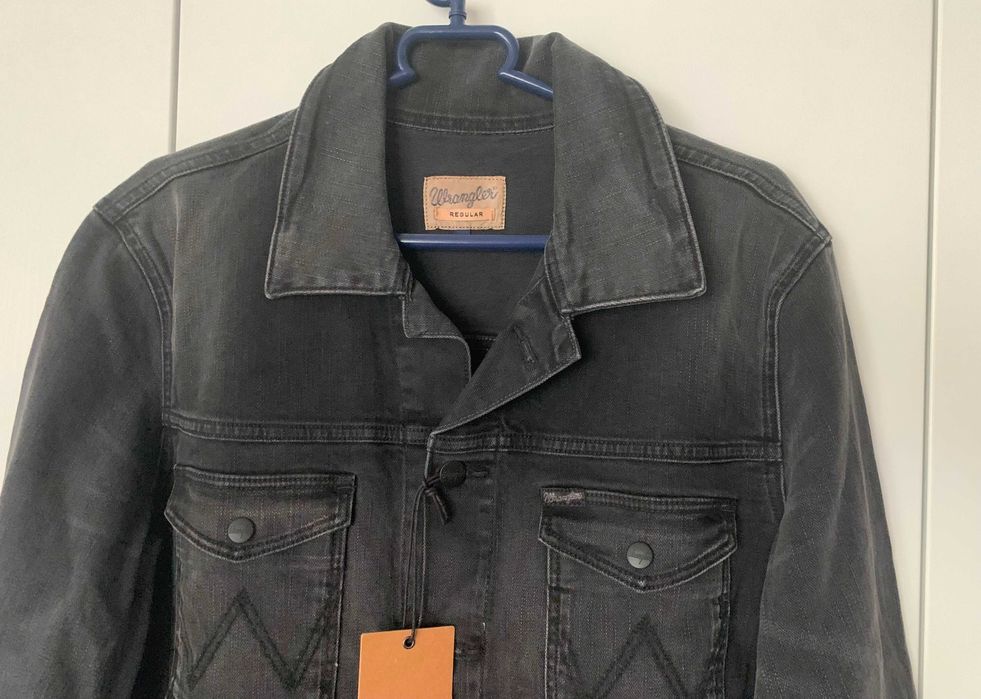 Nowa męska kurtka dżinsowa WRANGLER czarna rozm.L