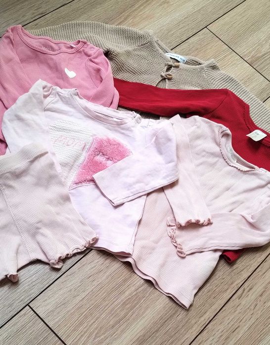 Reserved Hm Bluzka Body Sweter 62 zestaw niemowlęcy 6szt