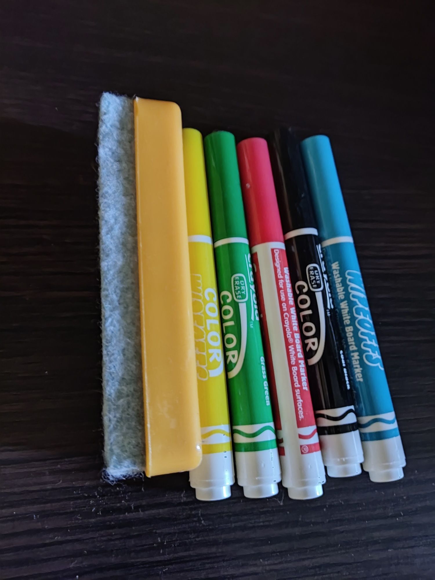 Фломастеры для сухого стирания щёткой Crayola