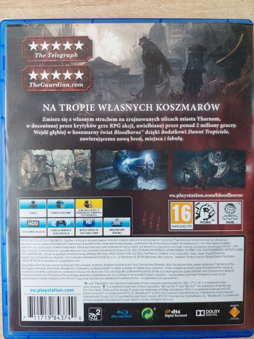 Gra Bloodborne Game of the year edition PS4