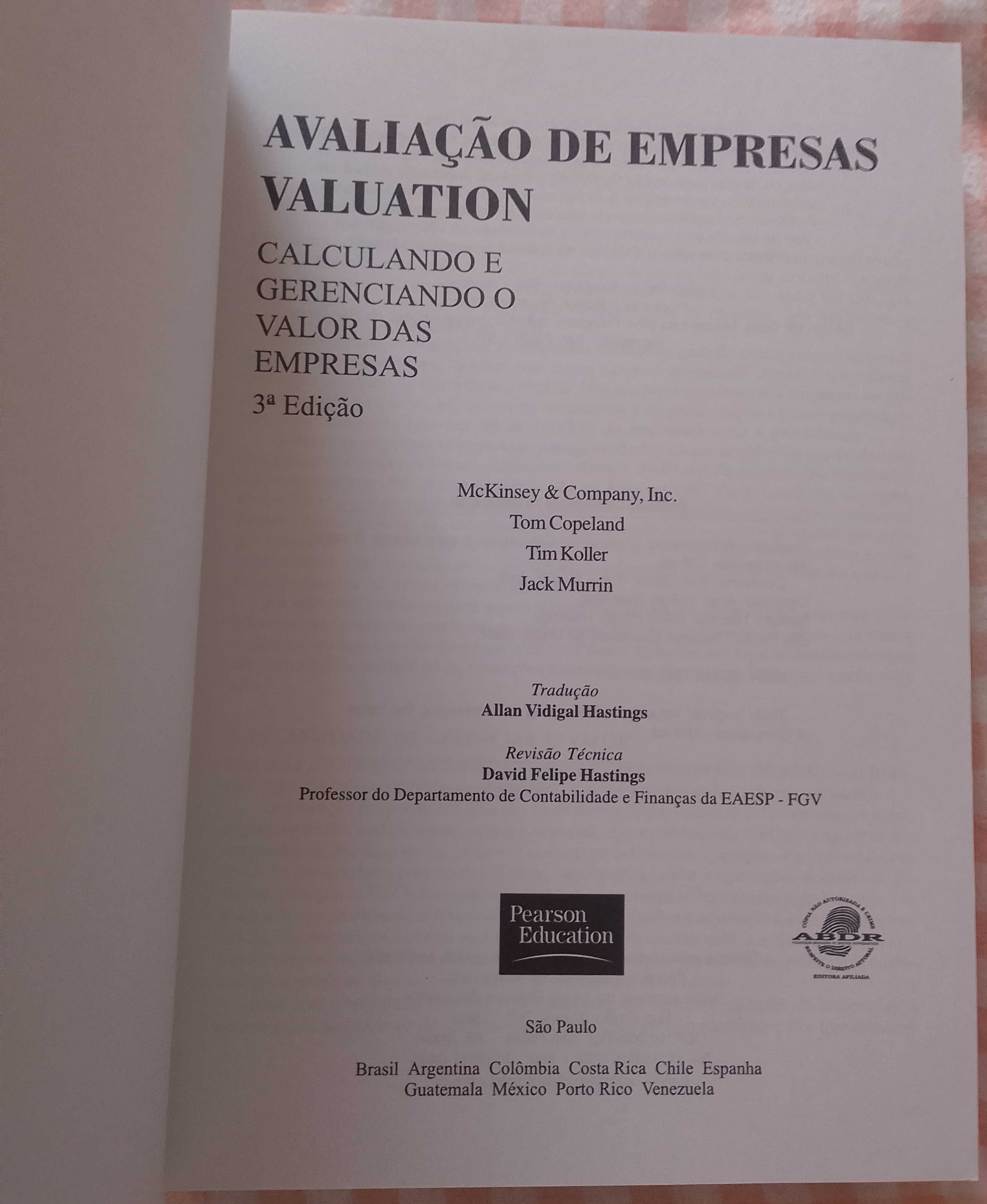 Avaliação de empresas (Valuation), McKinsey & Company Inc,Tom Copeland