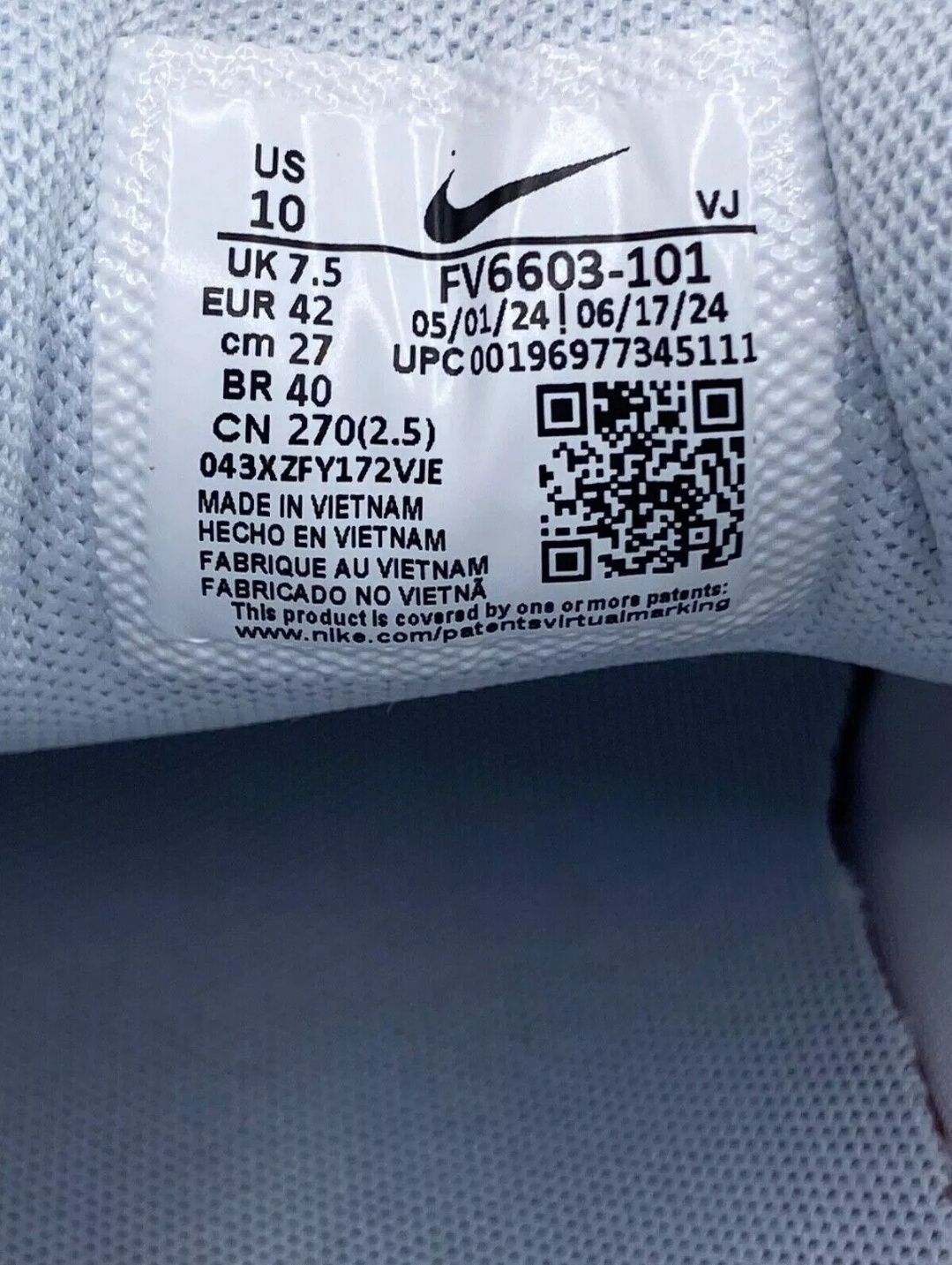 100% original Nike P-6000 Shoes Summit White Pure Platinum FV6603-101