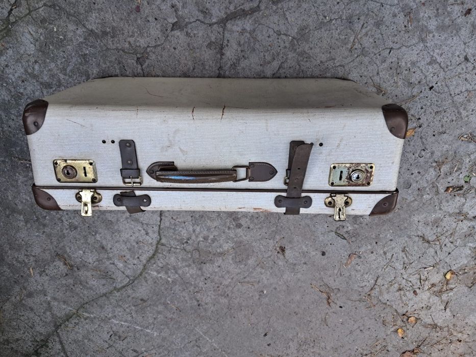 Stary kufer podróżny walizka 50x65x20 prl antyk retro