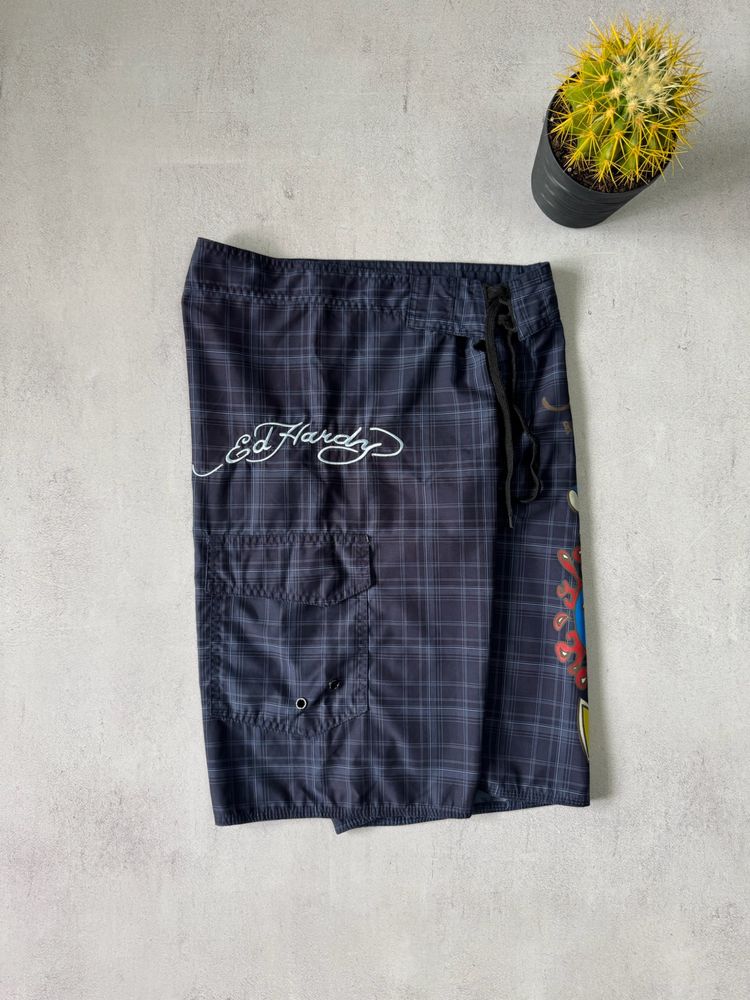 Шорти чоловічі Ed Hardy big logo оригінал повсякденні пляжні карго